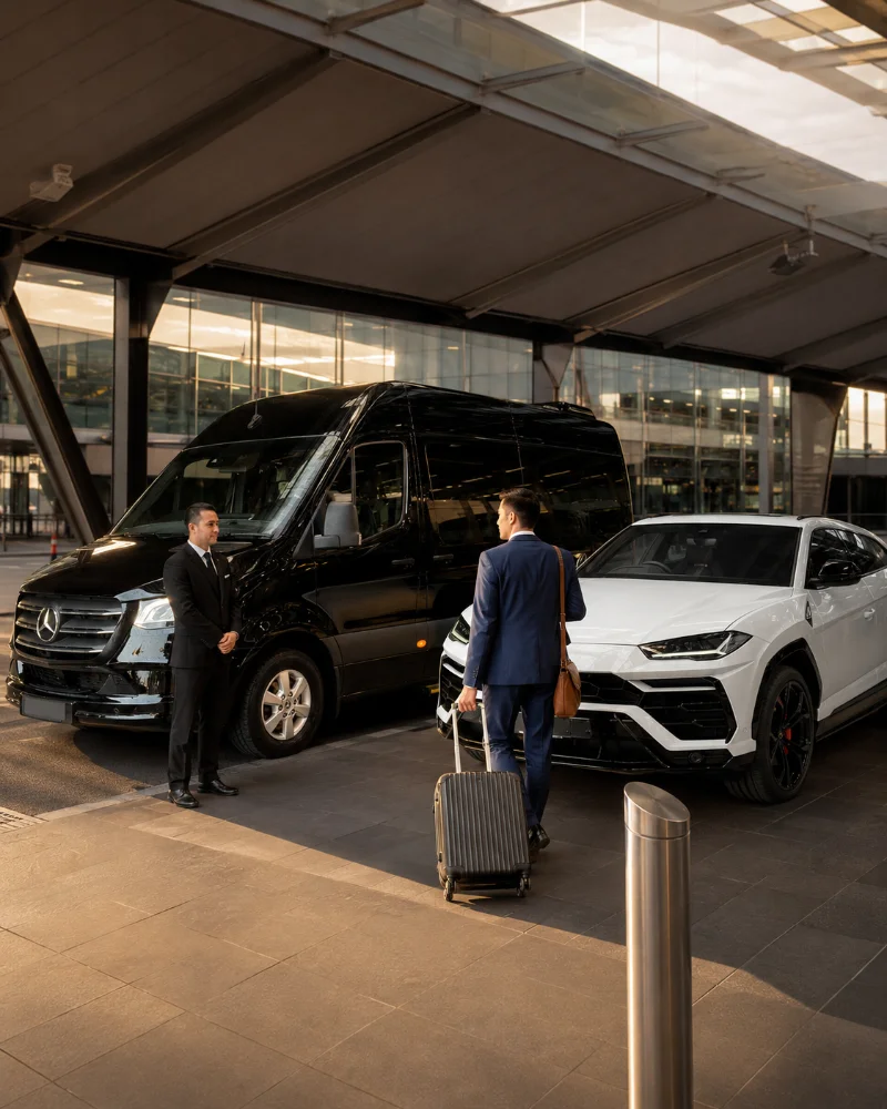 Premium Mercedes chauffeur car available for Sydney airport transfers